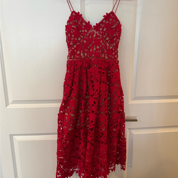 Self-Portrait | Dresses | Selfportrait Azalea Hot Pink Lace Dress Nwt |  Poshmark